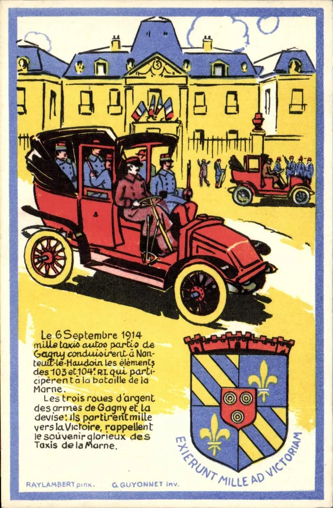 Taxis de Gagny — 6. September 1914 — Ray Lambert, G. Guyonnet - Vorderseite