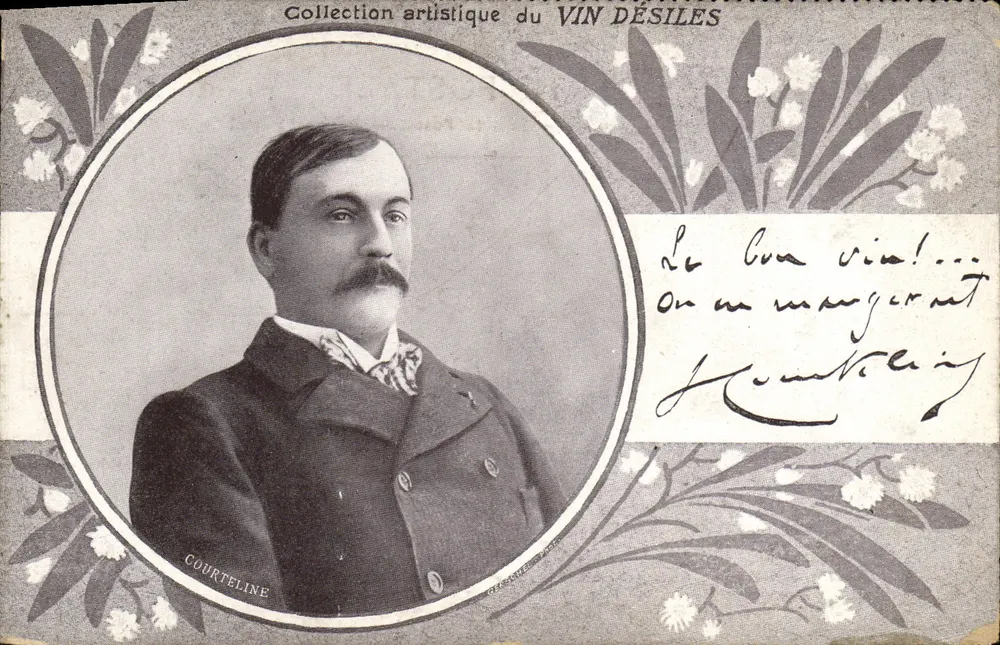 Retrato de um homem com bigode — Coleção artística do VIN DÉSILES — Courteline, Gézanne, 1905 - Frente
