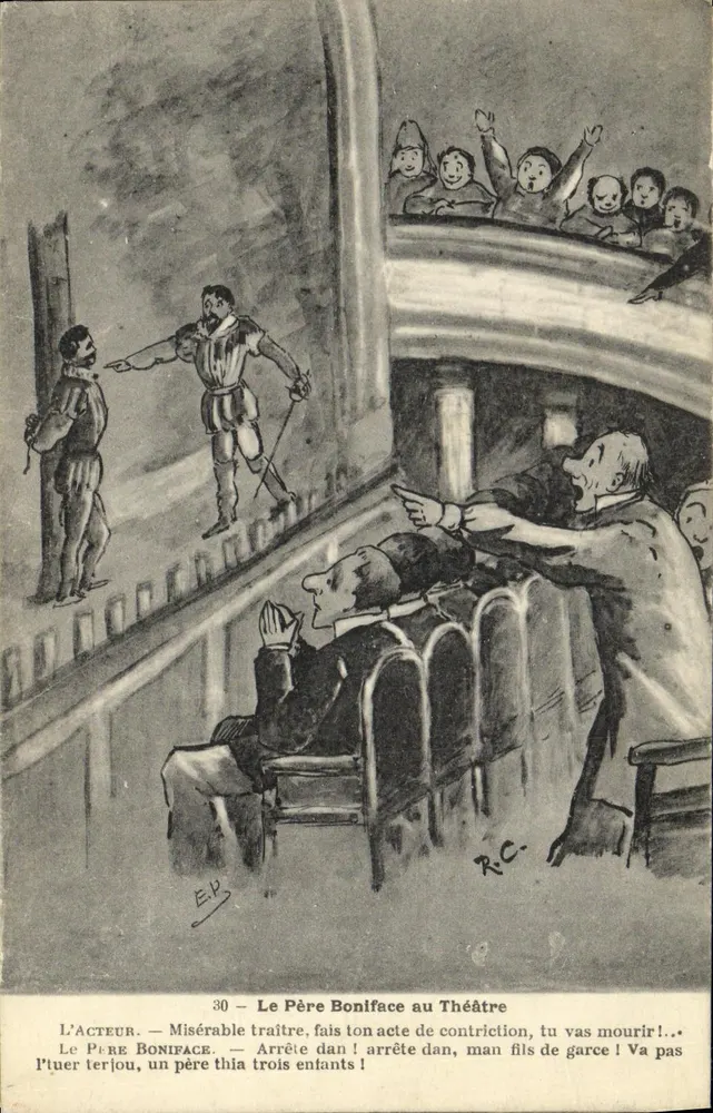 O Pai Boniface no Teatro — cena de teatro — editor R.C. n°30 - Frente