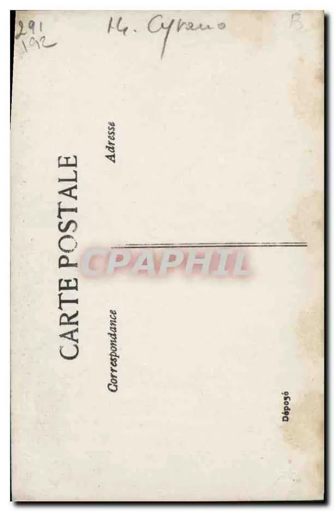 Cyrano de Bergerac — theaterscene — Walery Paris n°4460 - Achterkant