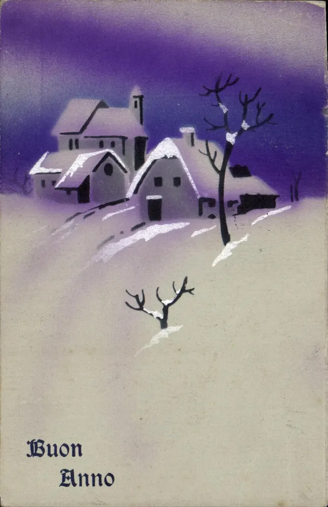 Schneeviertel — Winterlandschaft — unbekannter Verleger, Seriennummer nicht sichtbar - Vorderseite
