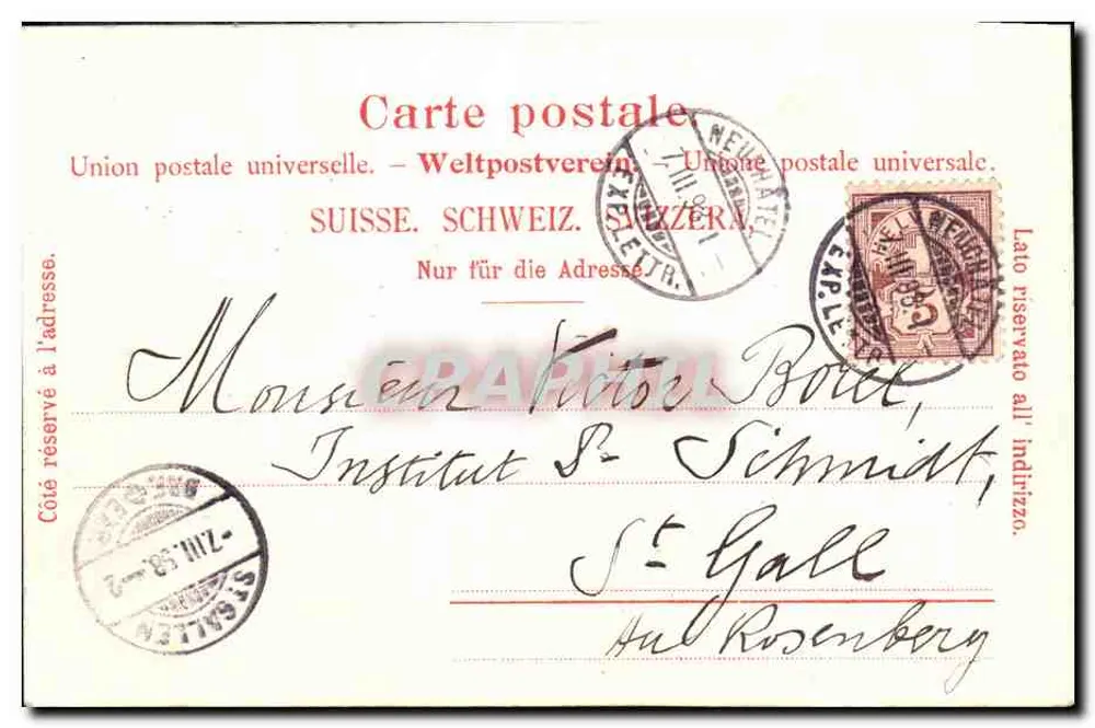 Graubünden — Wappen — Verlag: D. R. & C. G. L. Neumünster - Rückseite