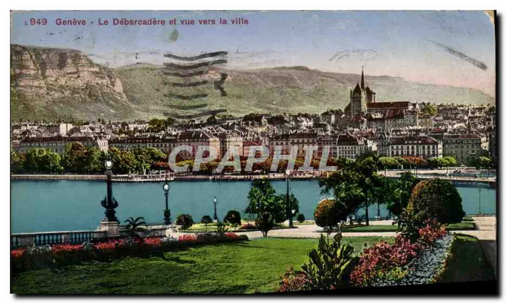 Genf - Der Hafen und Blick auf die Stadt — Édition Photoglob, Zürich, Nr. 949 - Vorderseite