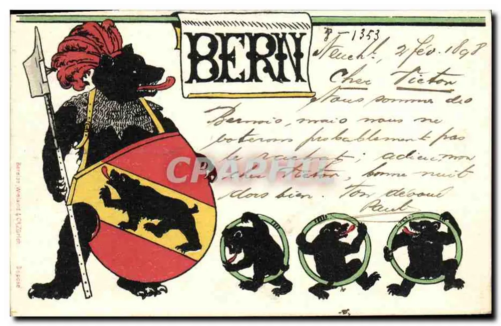 Bern - Béarn - Bernois — éditeur Bernois, n° 1353 - Recto