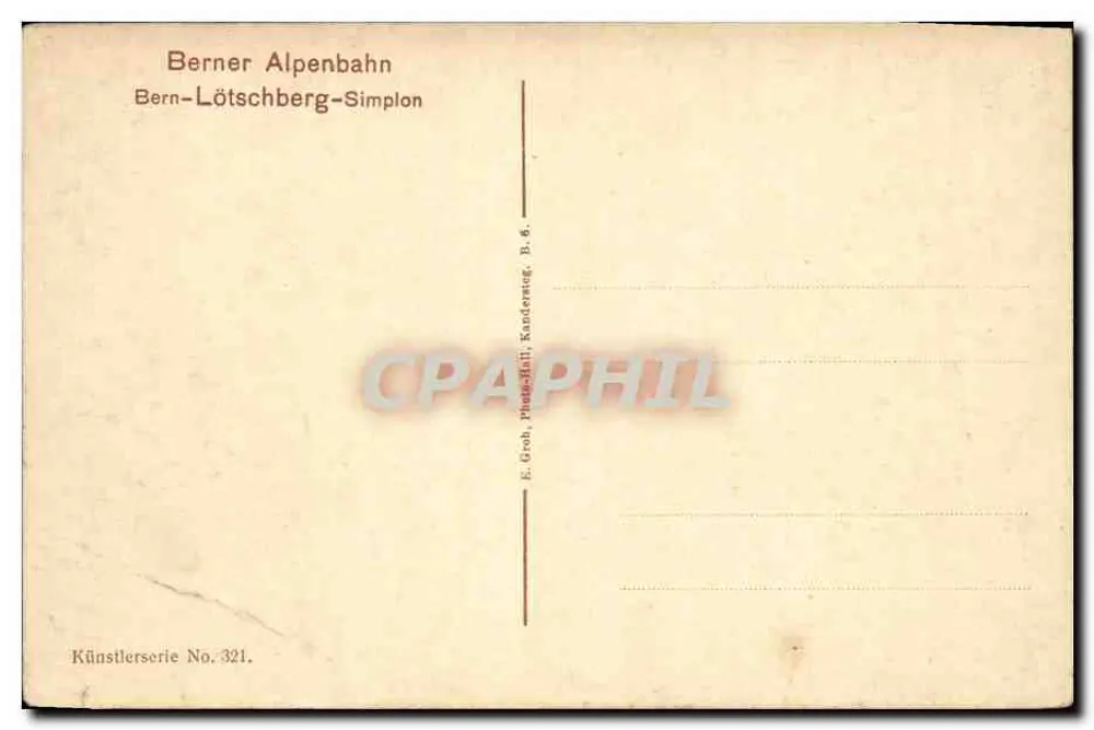 Lötschbergbahn: Duży most nad Frutigen — Berner Alpenbahn, seria artystyczna nr 321 - Rewers