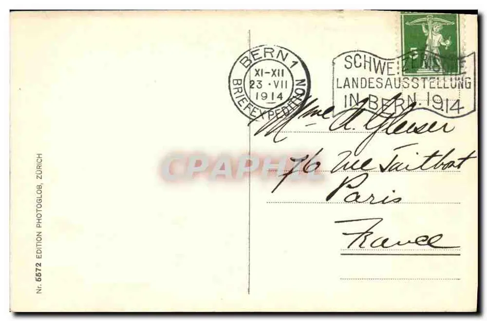 Bern-Münster (wewnętrzny) — wydawca Photoglob, Zurych, nr 6572 - Rewers