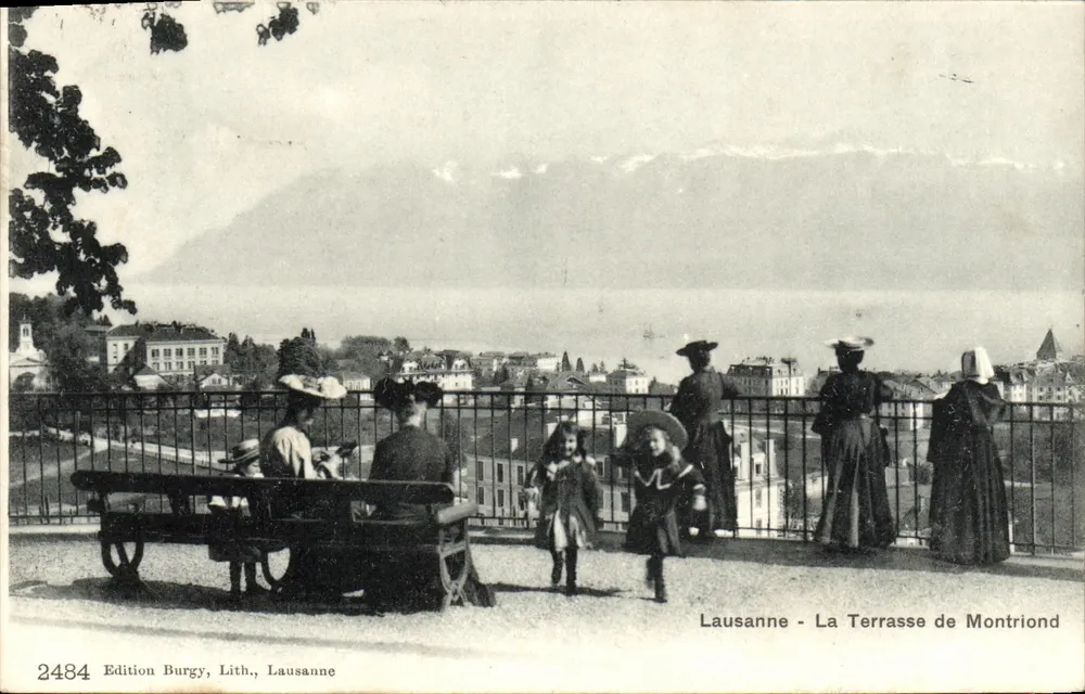 Lausanne - La Terrasse de Montriond — Edition Burgy, Lith., Lausanne, n°2484 - Vorderseite