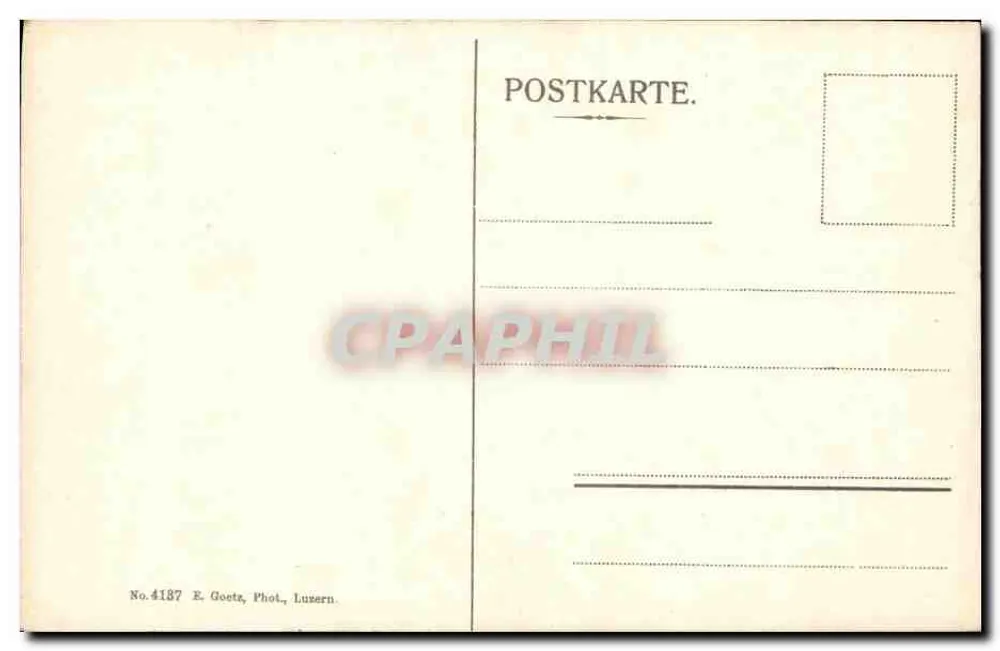 Lucerna — Puente Spreuer — E. Goetze, Fot., Lucerna, n° 4187 - Reverso