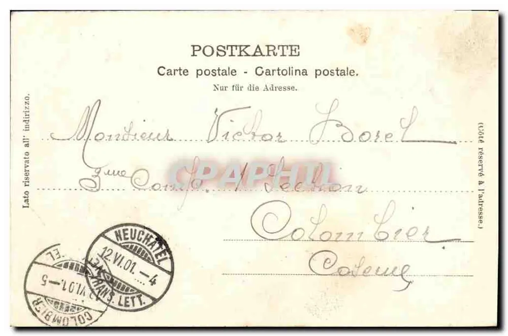 Neuchâtel, Museum und Quai des Alpes — E. Chiffelle, phot. — n° 112 - Rückseite