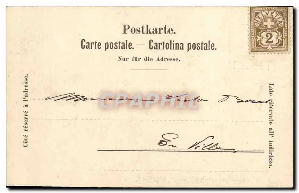 Castelo de Neuenburg — Suíça — Ferd. Beek, Neechätel No. 3 - Verso