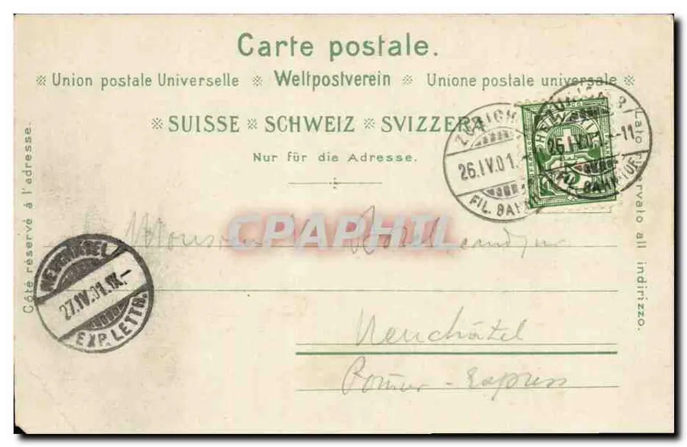 Zürich — Schweizerisches Bundesmuseum — anonymer Verleger, Nr. 371 - Rückseite