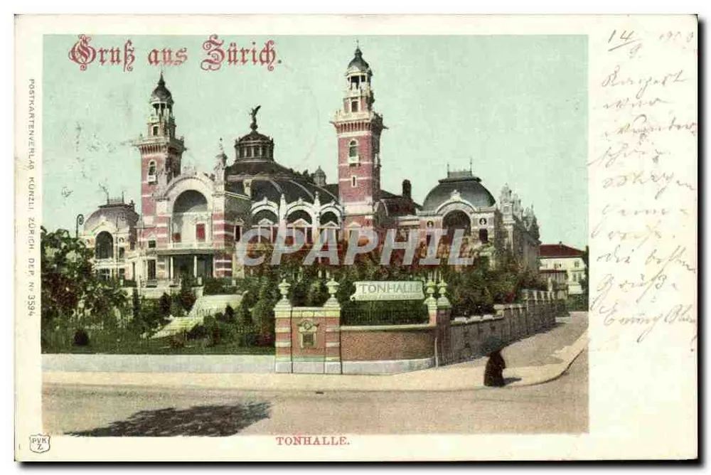 Tonhalle — Zürich — Postkartenverlag Künzli, n° 3594 - Vorderseite