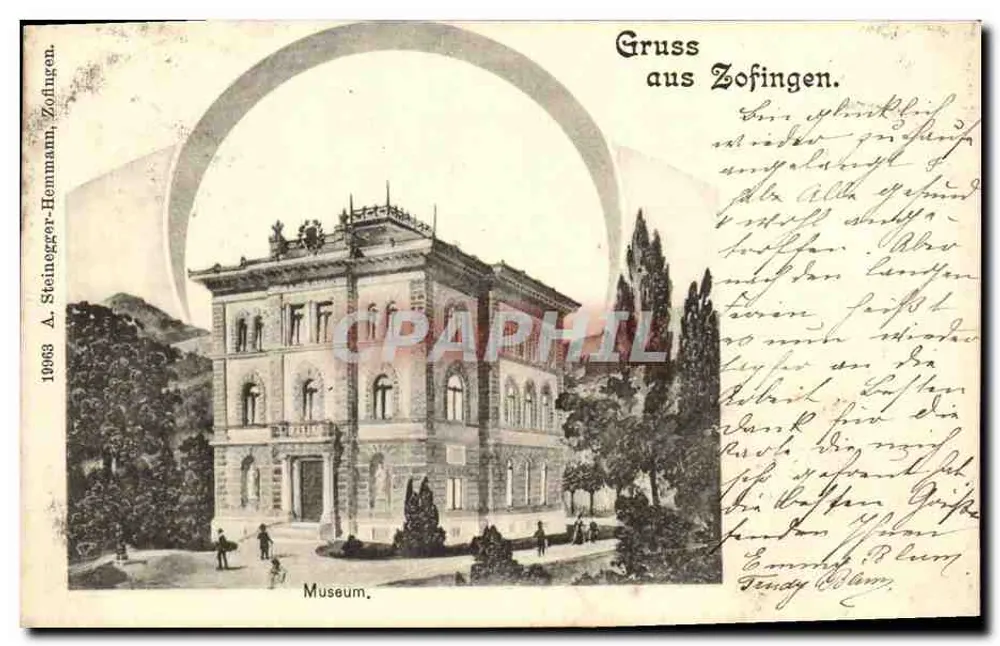 Museum von Zofingen — A. Steinegger-Hemmann, Zofingen — n° 19063 - Vorderseite