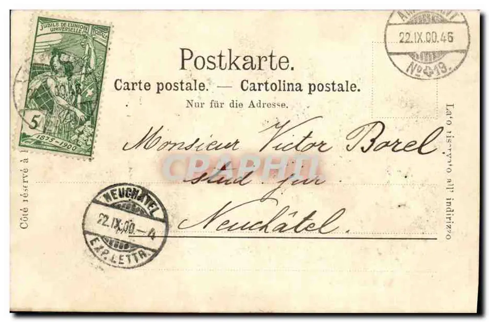 Heiternplatz — avenida con árboles desnudos — Verlag von A. Steinegger-Hemmann, Zofingen - Reverso