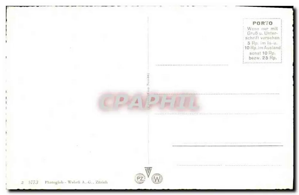Monte Bré (Lucerna) - A Chiesetta — Photoglob - Weirli A.G., Zurique, n° 5773 - Verso