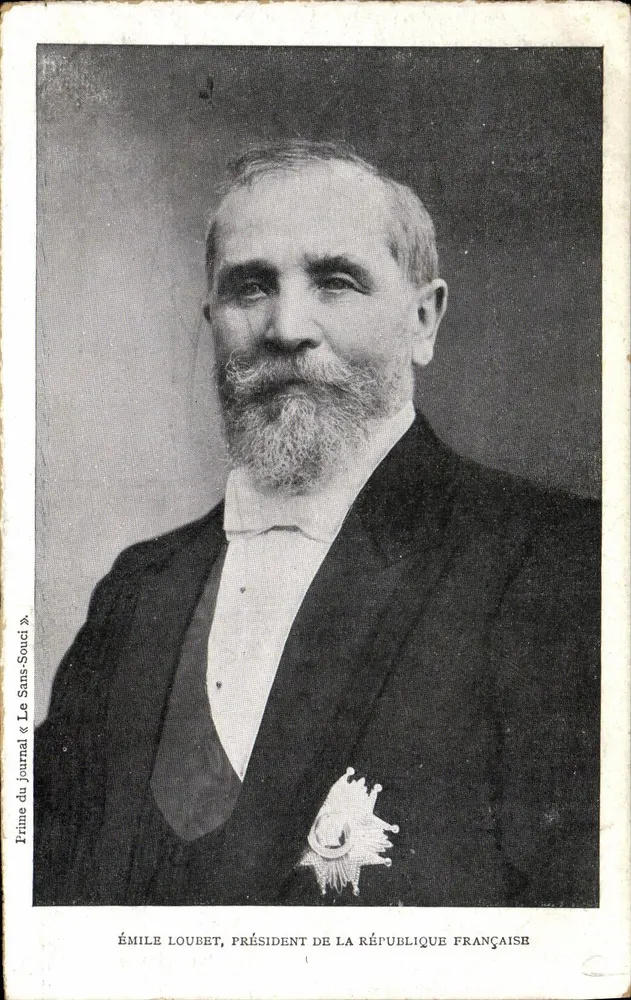 Émile Loubet, Präsident der Französischen Republik — offizielles Portrait — Verlag Le Journal « Le Sans-Souci » - Vorderseite