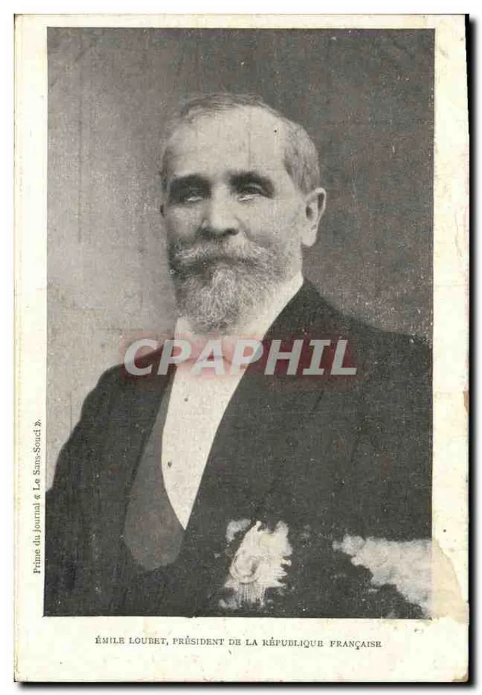 Émile Loubet, Präsident der Französischen Republik — Pressefoto — Prime du Journal & Le Sans-Souci - Vorderseite
