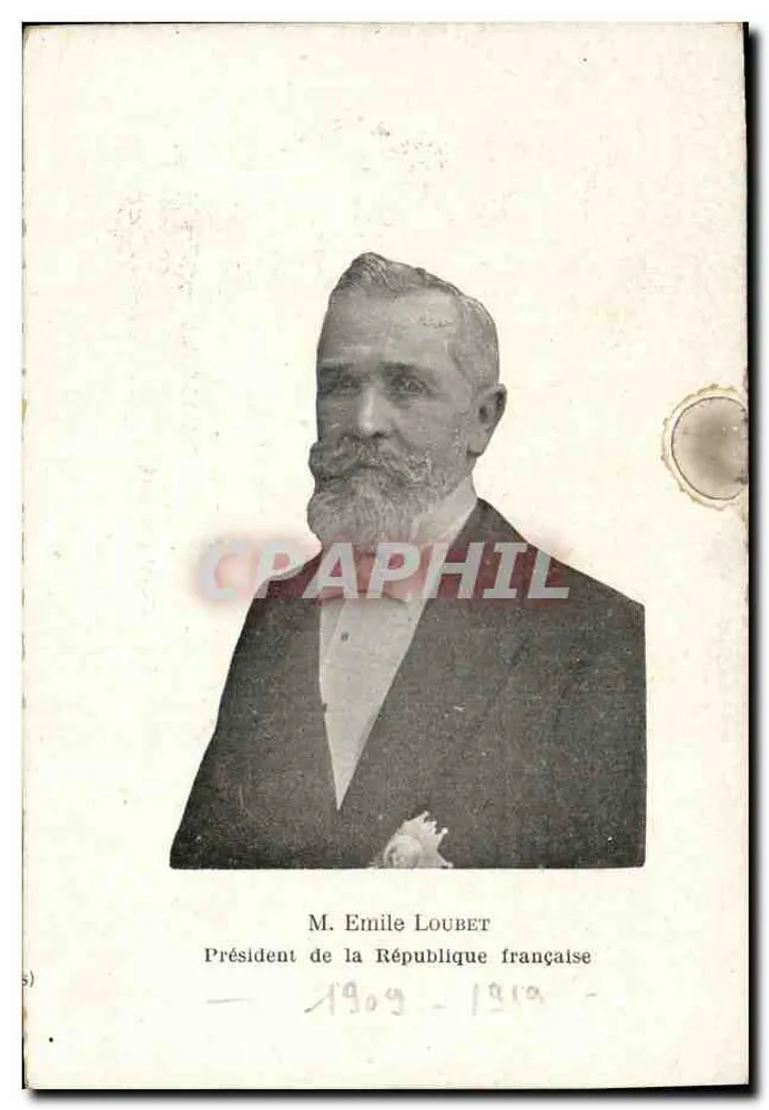 Herr Émile Loubet — Präsident der Französischen Republik (1909-1913) — unbekannter Verleger - Vorderseite