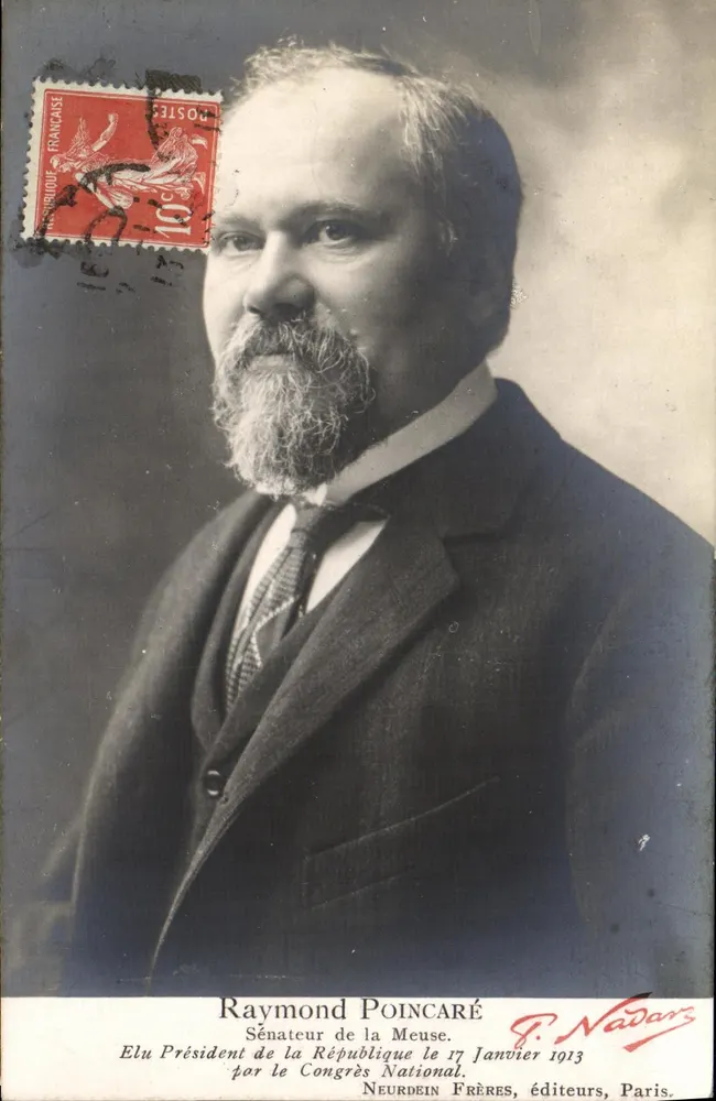 Raymond Poincaré — Senator der Meuse, gewählt zum Präsidenten der Republik am 17. Januar 1913 — G. Nadar, Verlag - Vorderseite
