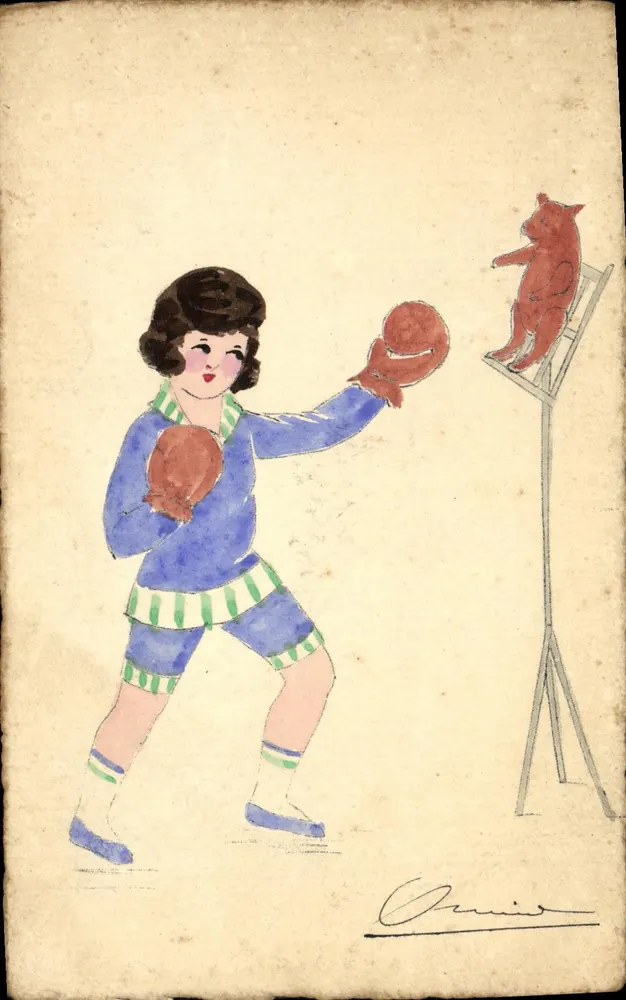 Boxerkind — Zeichnung von Onnir — Cathéralain et Bartrin, Paris - Vorderseite