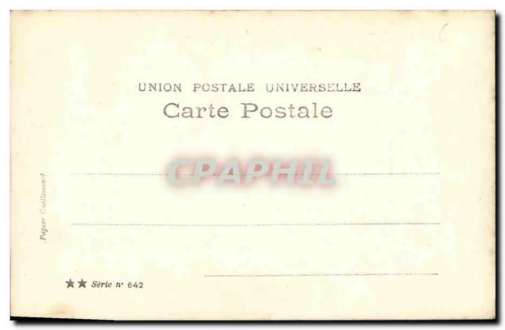 Die Zauberquelle — Cliché Stebbing — Serie 642, Universal Postal Union - Rückseite