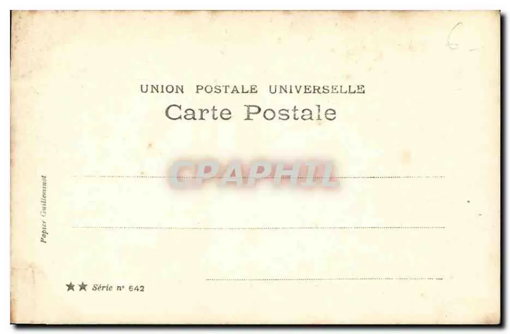 Die Gefangene Quelle — Illustration von Cliché Stèbbing — Serie Nr. 542, Universal Postal Union - Rückseite