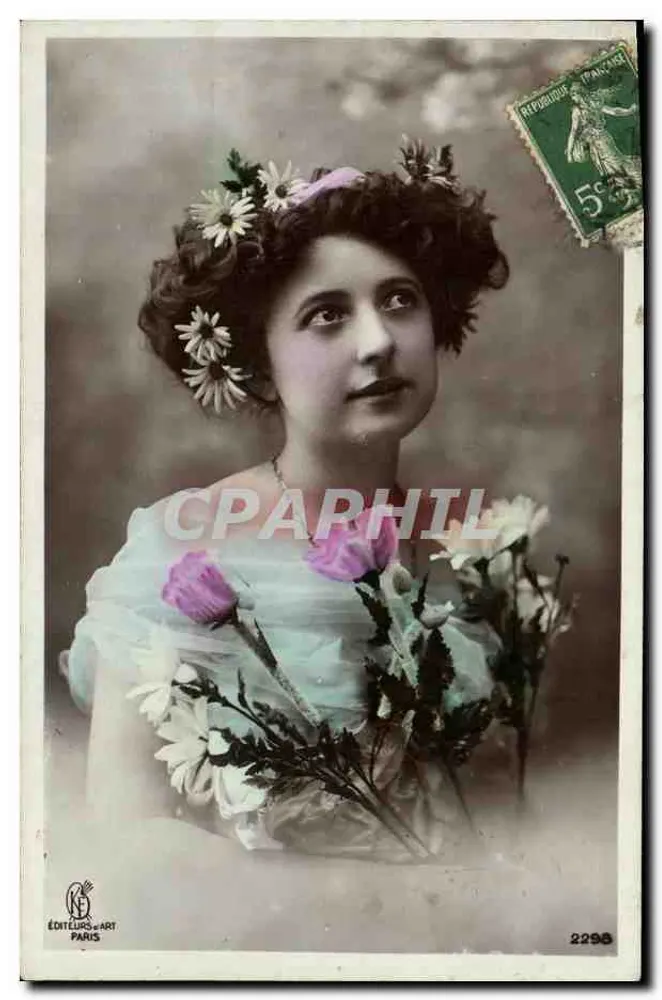 Junge Frau mit Blumen — Éditeurs d'Art Paris n°2298 - Vorderseite