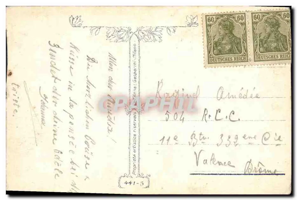 Amédée — LiebesSzene — T. Corbella, Serie 441-5 - Rückseite