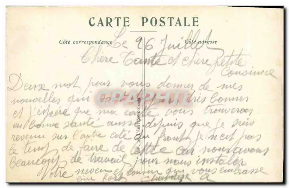 Die Embusqués — Gedicht von André Soriac — Edition Cigalia, Paris - Rückseite