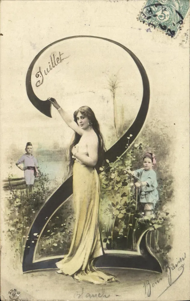 Juli — Monat des Jahres — Verlag Blanche, Nr. 358 - Vorderseite