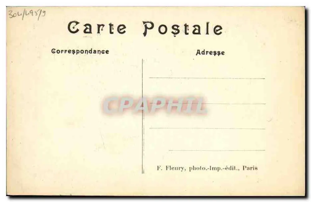 Fallières parte! — Seu gesto de Adeus! — F. Fleury, foto-imp.-editora, Paris - Verso