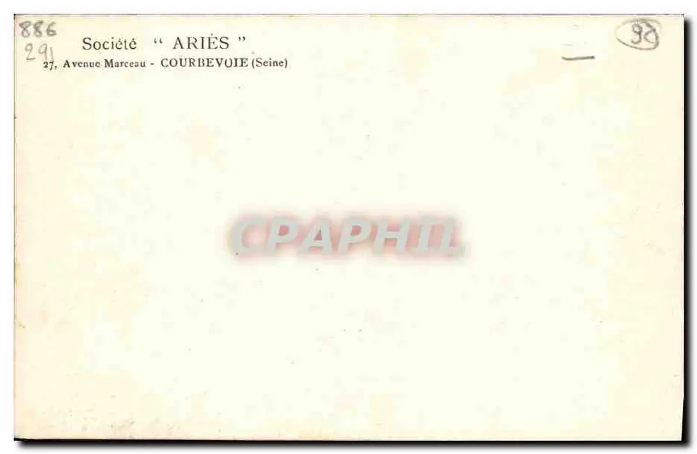 Berline 4 Plätze - Gesellschaft "ARIÈS" - Courbevoie - Rückseite