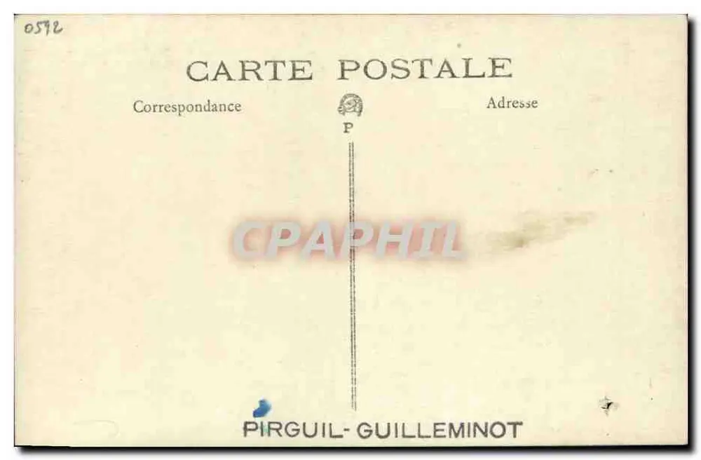 Auto in einem Canyon — Verlag Pirguil-Guillemínnot, Nr. 0572 - Rückseite