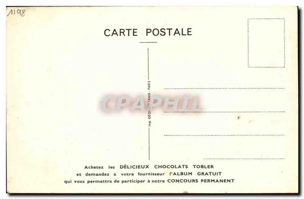 Carro de corrida Bugatti (França) — ilustração — R.A. - Verso