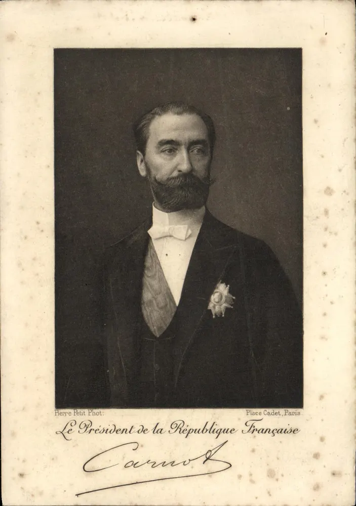Le Président de la République Française — Carnot — Pierre Petit Phot. Place Cadet, Paris - Vorderseite