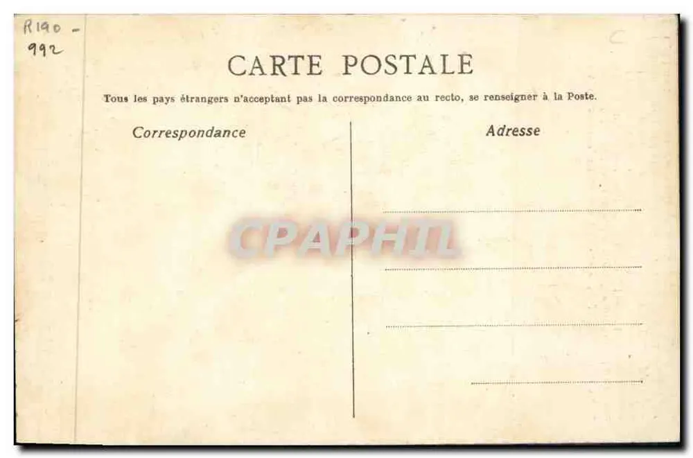 Porträt Seiner Majestät Albert I. — Serie Nr. 4 — Verlag Albert I. - Rückseite