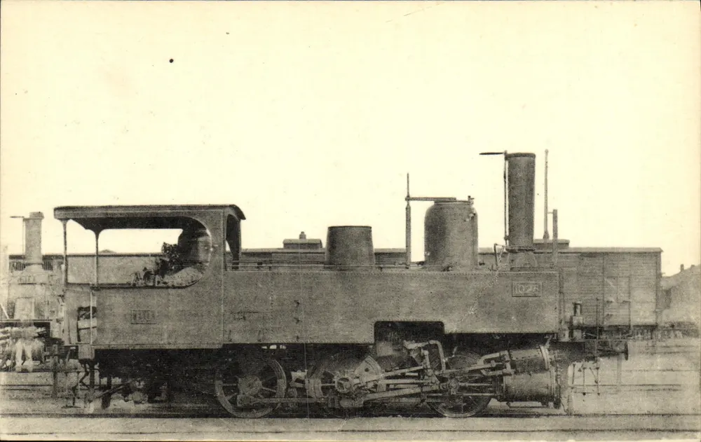 Locomotora n°1028 — Máquina-tender de vapor saturado, serie 1021 a 1030 — Editor M. & R. Tournon, París - Anverso