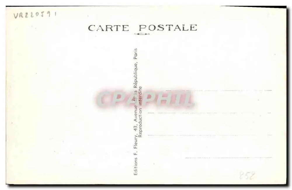 Locomotiva P.O. - 1º Tipo Pacific — As locomotivas francesas — F. Fleury, Paris, n° 023 - Verso