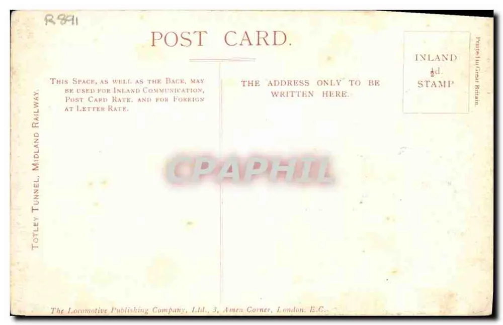 Túnel de Totley — Midland Railway — The Locomotive Publishing Company, Ltd. - Verso