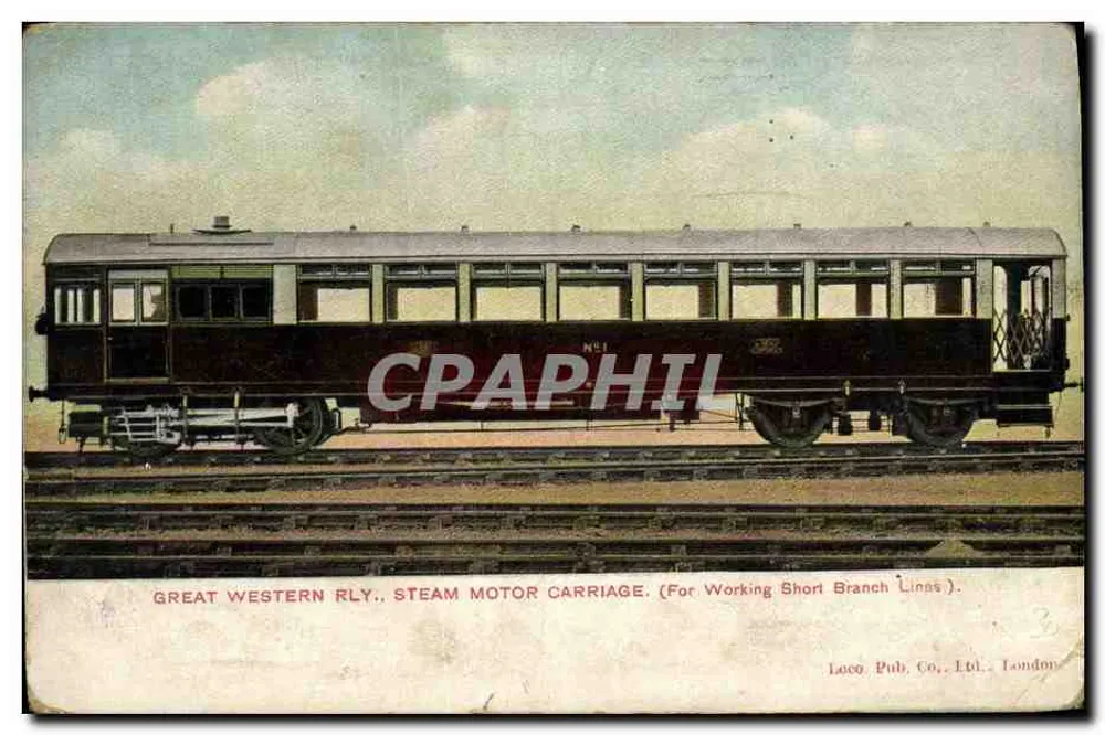 Great Western Rly. — Steam Motor Carriage (N°1) — Loco Pub. Co. Ltd. London - Vorderseite