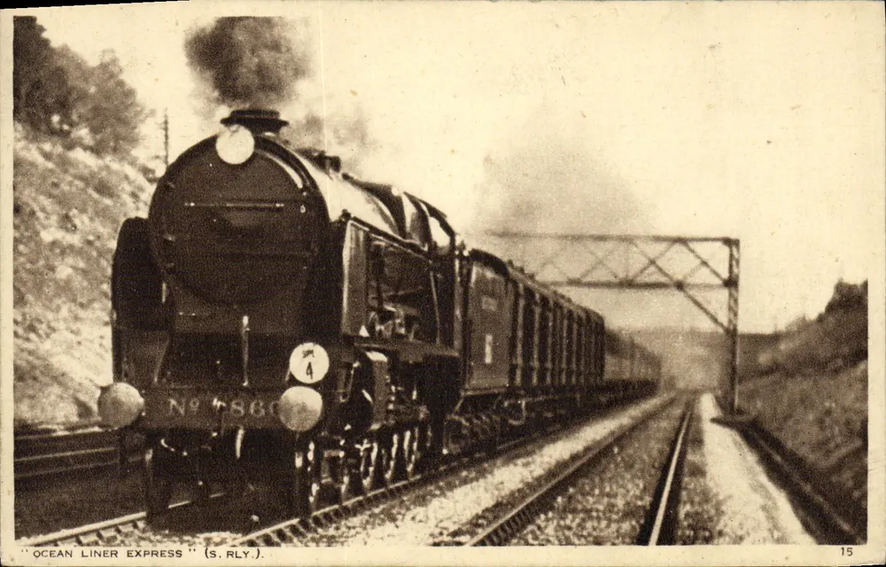 Trem "Ocean Liner Express" (S.R.L.Y.) — N° 4 — editor Photocchrom Co. Ltd. - Frente