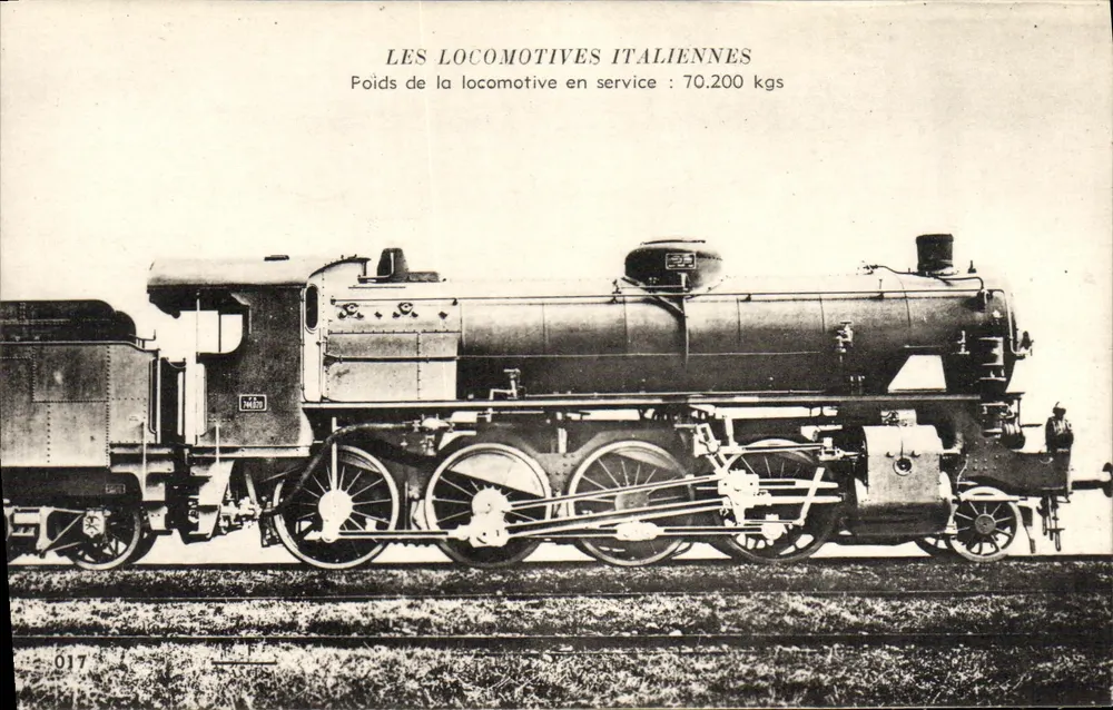 Italiaanse locomotief — gewicht 70.200 kg — serie 017 - Voorkant