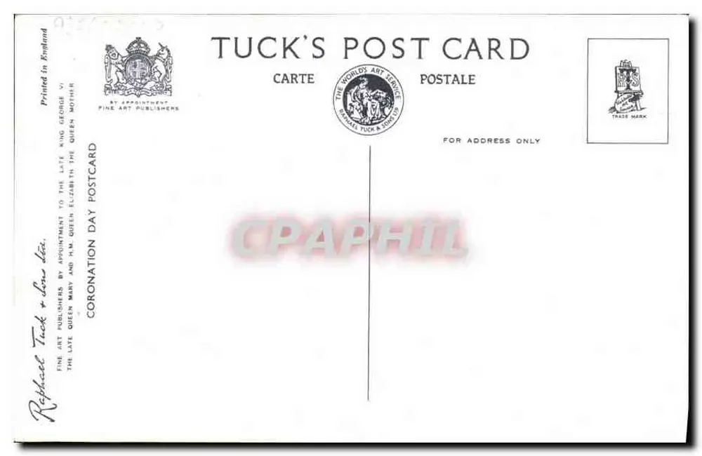 Kathedrale Notre-Dame — Krönungszeremonie — Tuck's Postcard - Rückseite