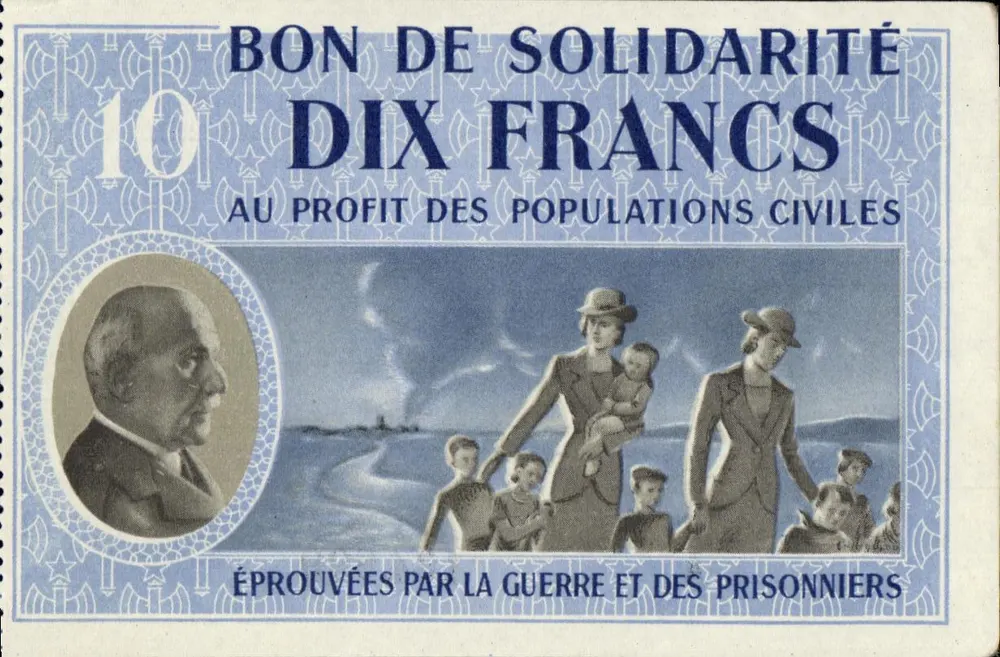 Bilhete de solidariedade — 10 francos — Secours National Croix-Rouge Française - Frente