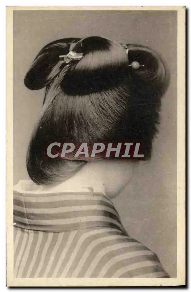 Japanische Frau — Traditionelles Haarstyling — Ansichtskarte - Vorderseite