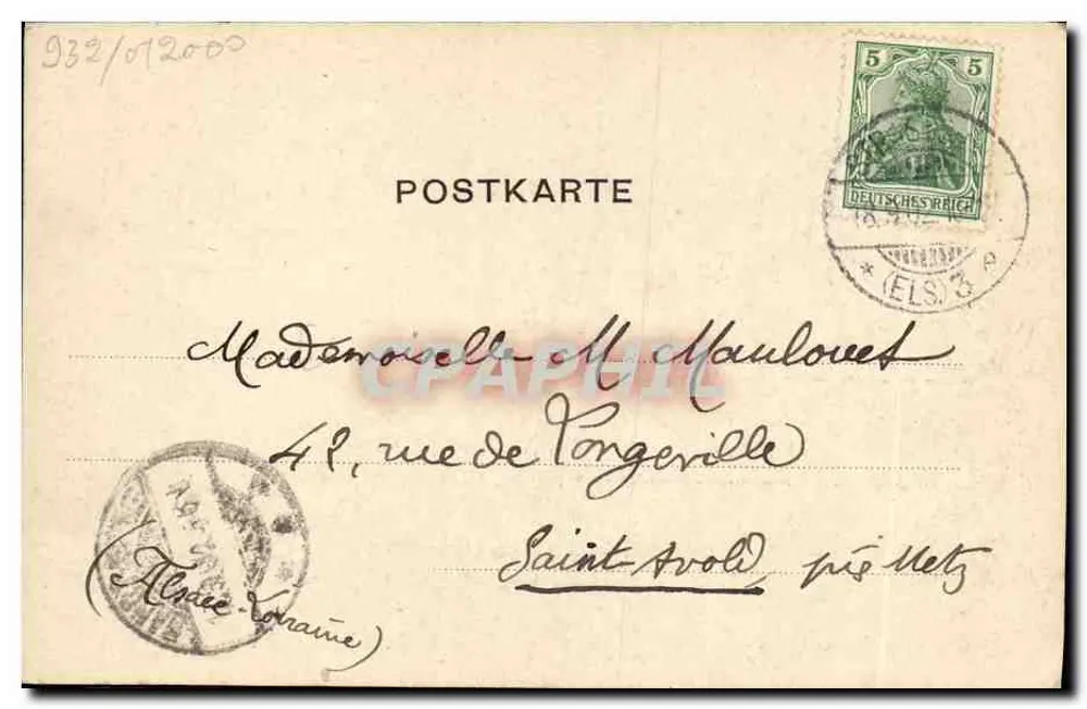 Strasbourg — vue de la rue des Jacobins avec édifice religieux — éditeur St. Johannesstaden - Rückseite