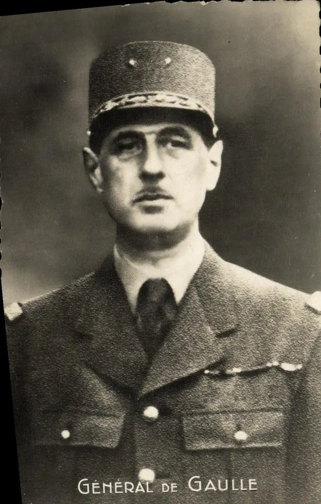General de Gaulle — militärisches Portrait — unbekannter Verleger, Seriennummer nicht sichtbar - Vorderseite