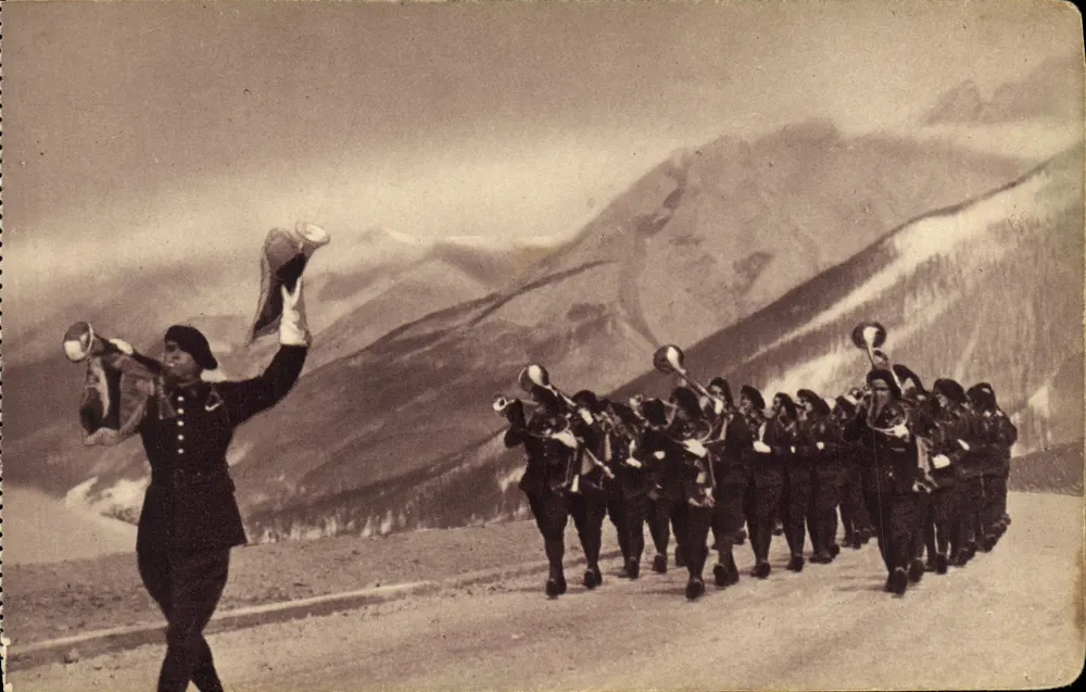 Fanfare de Chasseurs Alpins — Marche en montagne — Georges Lang, Paris - Recto