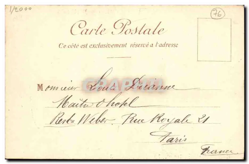 La Savoie — Abfahrt aus Havre am 9. Juni 1906 — Imp. Ch. Vernes, Paris - Rückseite
