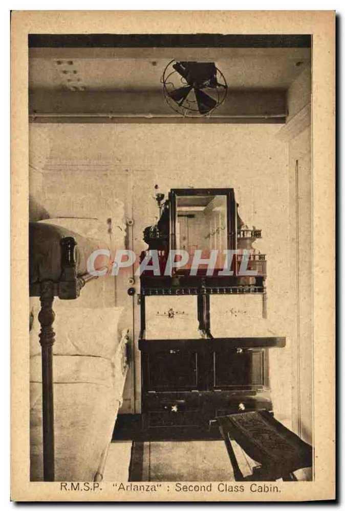 R.M.S.P. "Arlanza" — Kabine der zweiten Klasse — Royal Mail Steam Packet Company - Vorderseite